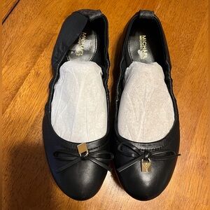 Michael Kors Black leather ballet flats size 7.5